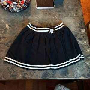Black and White Striped Women's Skirt